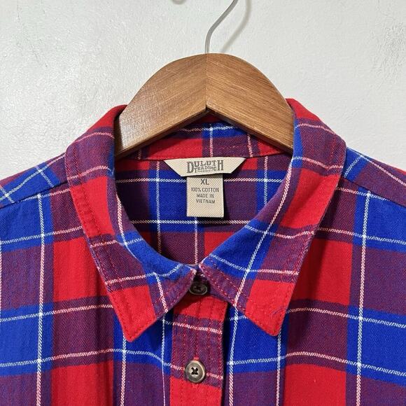 Duluth Trading Free Swingin' Plaid Flannel Shirt Size XL Country Ranch Women's - Picture 6 of 7